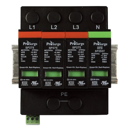 Automation Systems Interconnect Surge Protection Device, 3 Phase, 240/415V, 4 Poles, 4 Wires ASISP275A-3PN